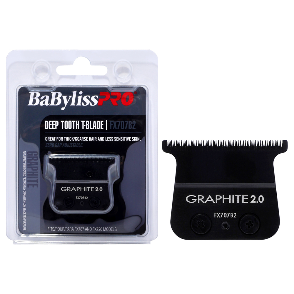 Replacement T-Blade Deep Tooth - FX707B2 Graphite by BaBylissPRO for Men 1 Pc